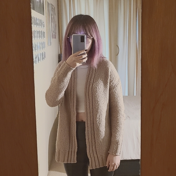 H&M dusty pink open front cardigan - Picture 2 of 3